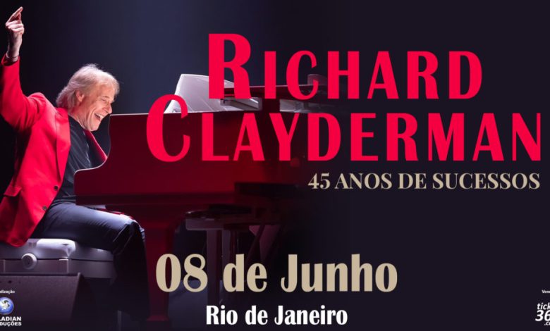 Richard Clayderman, o pianista de maior sucesso no mundo, vem ao Brasil para celebrar 70 anos de idade e 45 anos de carreira